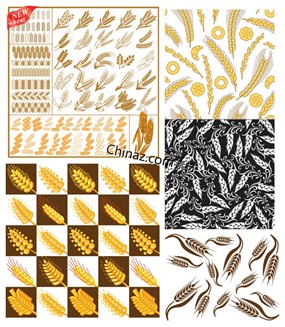 小麦模式矢量素材下载